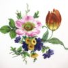 Piatto Decorativo Fiori De Wan in Porcellana 22 cm - AUC3175 - immagine 2