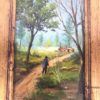 Quadro Olio su Tavola Raffigurante Paesaggio Cornice in Legno Firmato L.C.  - AUC3219 - immagine 2