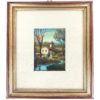 Quadro Olio su Tavola Raffigurante Casa con Mulino Firmato Doriano da Vercelli - AUC3226