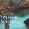 Quadro Olio su Tavola Raffigurante Casa con Mulino Firmato Doriano da Vercelli - AUC3226 - immagine 3