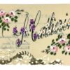 Cartolina Augurale in Celluloide Primi 900 CPA Fantaisie - CRT37