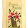 Cartolina Augurale Ricamata a Mano Primi 900 CPA Fantasie - CRT76