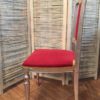 Sedia Seduta in Stoffa Rossa Struttura in Legno Decorato Argentato - AUR166 - immagine 4