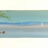 Quadro Acquarello Guiot Raffigurante Mare con Barche a Vela - AUC2911 - immagine 2