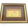 Quadro su Foglia Oro 22Kt Raffigurante Casa e Albero Firmato Cornice in Legno - AUC3053