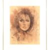 Quadro Carboncino Raffigurante Volto di Donna Firmato - AUC3067