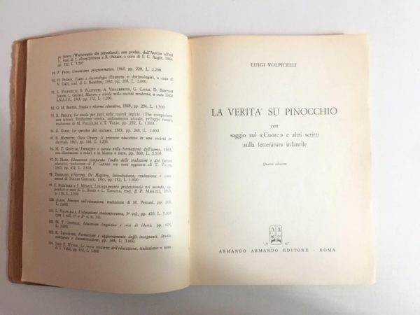 La Verità su Pinocchio e saggio sul Cuore Quarta Edizione Luigi Volpicelli 1967 - PNC450 - immagine 3