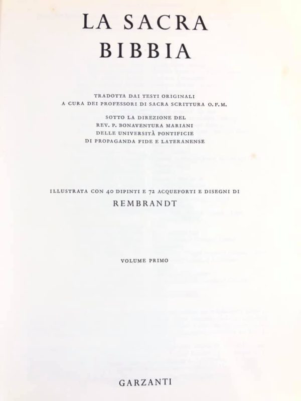 La Sacra Bibbia Volume Primo Garzanti 1964 - AUC2914 - immagine 3