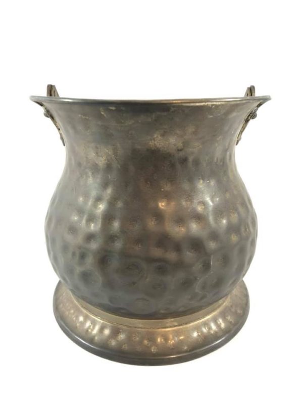 Vaso con Manico Battuto a Mano Silver Plate - AUC2933 - immagine 3