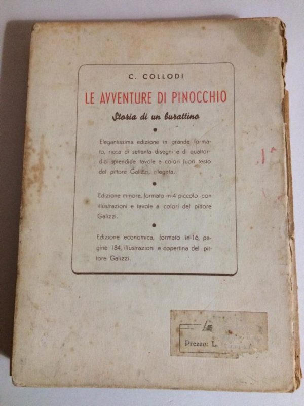 Le Avventure Di Pinocchio C.Collodi SEI Società Editrice Internazionale 1954 - PNC216 - immagine 2