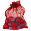 Collana con Pietre in Vetro Rossa e Azzurra 30 cm - ANC940 - immagine 4