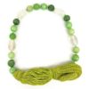 Collana con Pietre in Vetro Verde 30 cm - ANC942