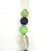 Collana con Pietre in Vetro Verde e Viola 50cm - ANC944 - immagine 2
