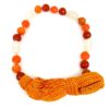 Collana con Pietre in Vetro Arancione 30cm - ANC945