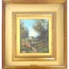 Quadro Olio su Tavola Manente Paesaggio Cornice in Legno - AUC3834