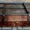 Baule Valigia da Viaggio Antico in Pelle e Legno - AUR734