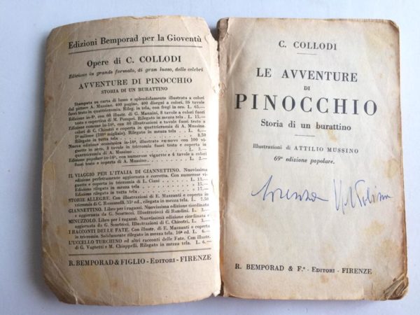 Libro Pinocchio C. Collodi R. Bemporad & F. Editori Attilio Mussino 1933 - PNC164 - immagine 3