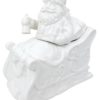 Biscottiera Slitta Babbo Natale in Ceramica - AUC5022