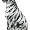 Statua Scultura Tigre Bianca in Ceramica 90cm - AUR812 - immagine 3