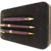 Trittico Penne Sheaffer Bordeaux Rifiniture Oro Anni 70 - ANC1373 - immagine 2