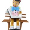 Statua Scultura Pinocchio in Resina con Panchina in Legno - AUR898
