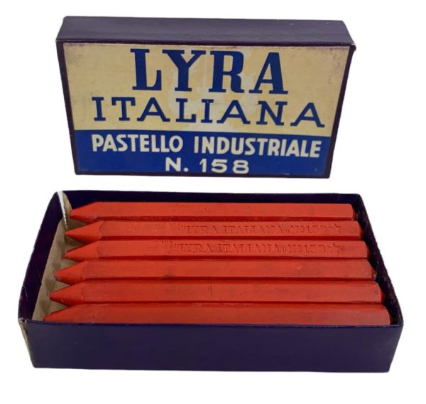 Pastelli Colarti Vintage Lyra Italiana Pastello Industriale N.158 Rosso 12PZ - AUC5648