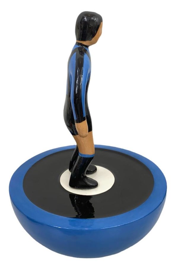 Scultura Subbuteo Gigante Inter Firmato Stefano Puzzo in Ceramica 30cm - ANC1491 - immagine 2