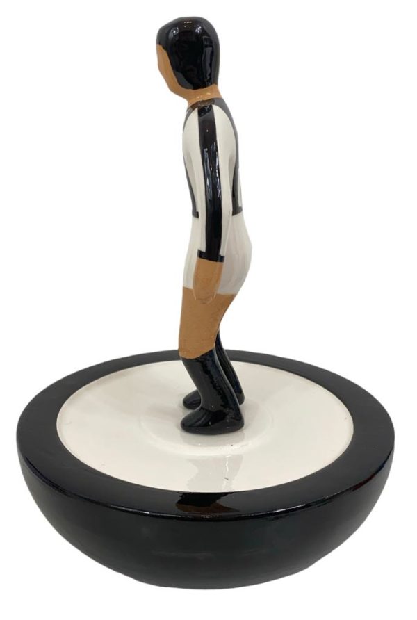 Scultura Subbuteo Gigante Juventus Firmato Stefano Puzzo in Ceramica 30cm - ANC1482 - immagine 3