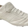 Scultura Scarpa da Calcio Adidas Bianca Firmata Stefano Puzzo in Ceramica - ANC1674