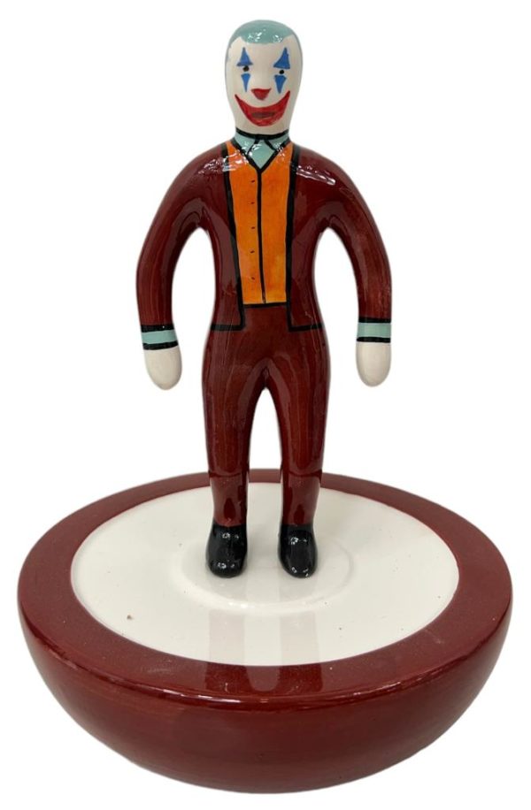 Scultura Subbuteo Gigante Joker Firmato Stefano Puzzo in Ceramica 30cm - ANC1680