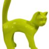 Statua Scultura Gatto Giallo Design in Resina - AUR931