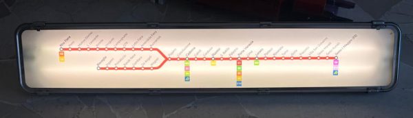 Insegna Luminosa Metro Rossa Milano 130cm - AUC6570