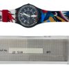 Orologio da Polso Swatch Gents and Ladies Sky Heroes GM704 1993 + Custodia - ANC2137
