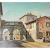Qaudro Archi di Porta Nuova sul Naviglio Vecchia Milano Firmato Sigward 1977 - AUC6405