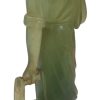 Statua Scultura Donna con Secchio in Giada - AUC6786