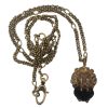 Collana Gucci Testa di Leone con Pietra Nera - AUC7115