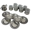 Set da Caffe 7 Tazzine +7 Sottotazzine e7 Piattini + 1 Zuccheriera - AUC7184