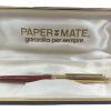 Penna Biro Papermate Bordeaux con Rifiniture Oro + Custodia - AUC7285