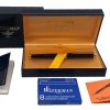 Penna Stilografica Waterman Lacca Nera Rifiniture Oro Pennino M in Oro 18k - AUC7373