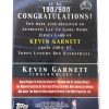 Card Topps Luxury Box 2004/5 Kevin Garnett Autentic Game Worn Jersey N.190/500 - ANC3089 - immagine 2