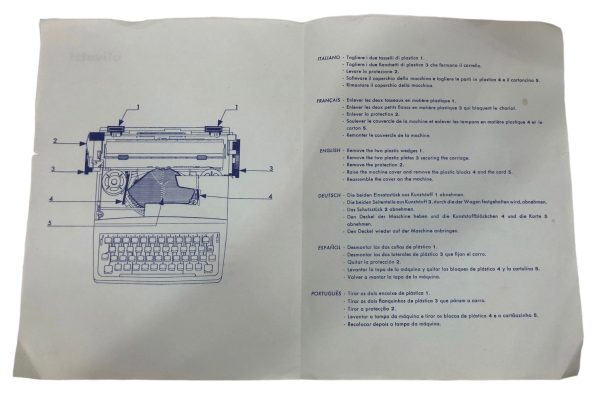 Manuali Istruzioni Macchine da Scrivere Olivetti 4PZ - AUC7453 - immagine 4