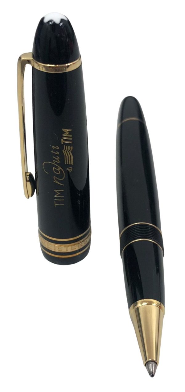 Penna Roller Montblanc Tim Nauti Nera Rifiniture Oro + Scatola - ANC3235 - immagine 4