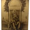 Quadro Immagine Sacra Madonna con Bambino su Foglia Oro - AUC7667