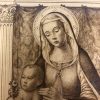 Quadro Immagine Sacra Madonna con Bambino su Foglia Oro - AUC7667 - immagine 3