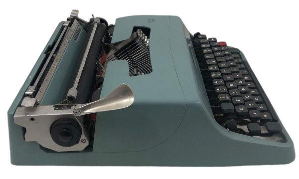 Macchina da Scrivere Olivetti Lettera 32 Azzurra + Custodia - AUC7683 - immagine 2