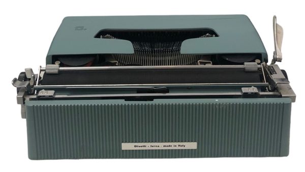 Macchina da Scrivere Olivetti Lettera 32 Azzurra + Custodia - AUC7683 - immagine 4