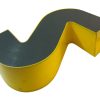Lettera S Vintage in Plexiglass Nera e Gialla - AUR1221 - immagine 2