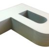 Lettera P Vintage in Plexiglass Bianca - AUR1235 - immagine 3