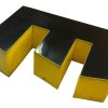 Lettera E Vintage in Plexiglass Nera e Gialla - AUR1224 - immagine 3