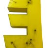 Lettera E Vintage in Plexiglass Nera e Gialla - AUR1224 - immagine 4
